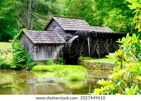 Mabry Mill on the Blue Ridge Parkway. Ed and Lizzy Mabry built the mill to ground corn and saw lumber.  A popular and picturesque places along the Parkway. 