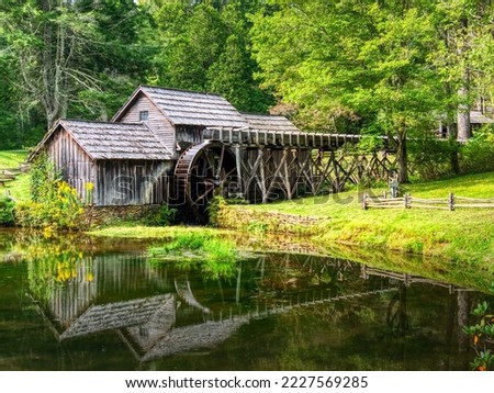 Mabry Mill on the Scenic Blue Ridge Parkway, Virginia. Early fall. The most photographed attraction on the Parkway.