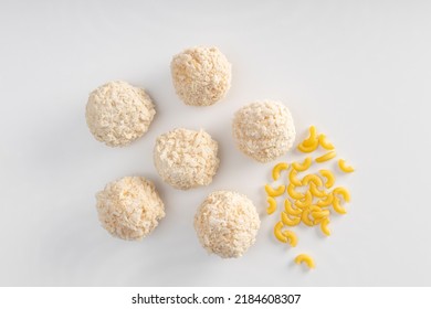 Mac And Cheese Balls Isolated