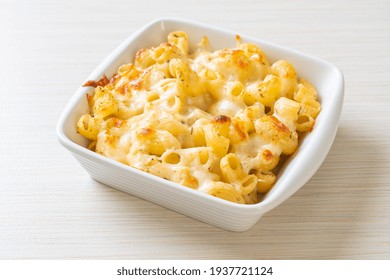 Mac And Cheese, Macaroni Pasta In Cheesy Sauce - American Style