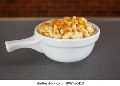 Mac And Cheese Served In Bowl