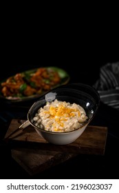 Mac N Cheese Bowl Black Background