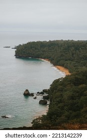 Macaco Beach From High View Point In Principe Island, São Tomé