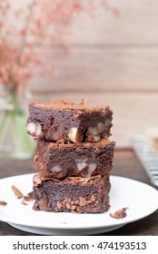 Macadamia Nut Fudge Brownies.
