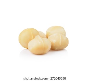  Macadamia Nut Isolated  On White Background