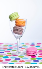 Macaron Champagne Glass Multi-colored Patterned Floor