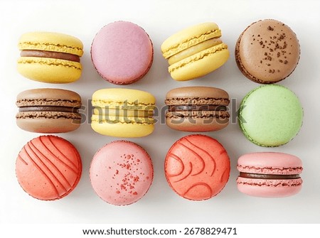 macaron, isolated, bakery, background, biscuit, white, cake, delicious, food, colorful, nutrition, dessert, snack, pastry, french, confectionery, cookie, sweet, macaroon, confection, assorted, .