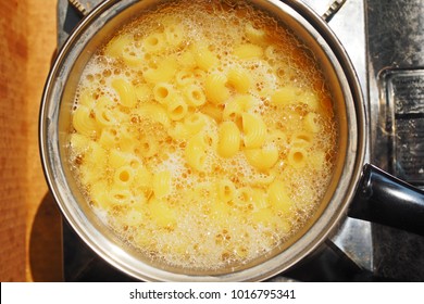 Macaroni In Boiling Water