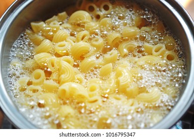 Macaroni In Boiling Water