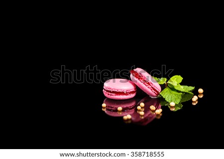 Similar – Image, Stock Photo Sweet red french macaron.