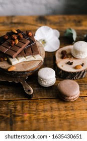 macaroni cookies with chocolate bars - Shutterstock ID 1635430651