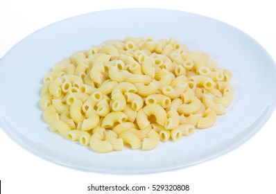 Macaroni Isolated On White Background