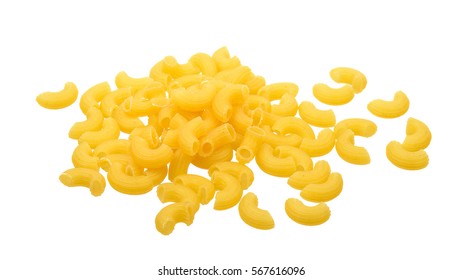 Macaroni Isolated On The White Background .