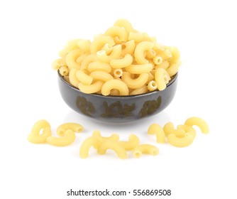 Macaroni Pasta Close Up Isolated On White