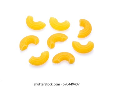 Macaroni Pasta Isolated On White Background