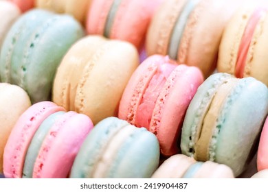 Macarons in Easter and Spring Colours