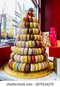 Macarons On Display At Urban Pasty Shop.  