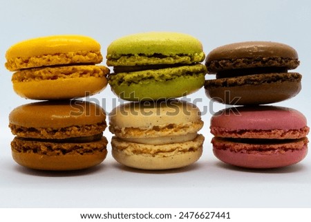 Macaroons and white background - studio shot