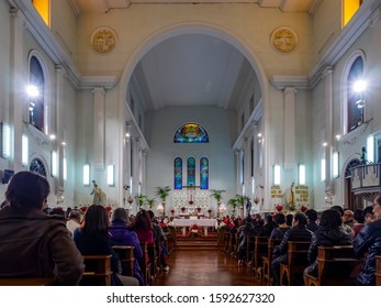 Macau, DEC 24: Christmas Mass Event Of The Nativity Of Our Lady Church On DEC 24, 2019 At Macau, China