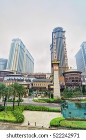 Macau Sands Cotai Central Casino Luxury Resort At Cotai Strip In Macao, China.