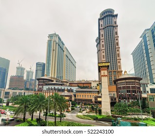 Macau Sands Cotai Central Casino Luxury Resort At Cotai Strip In Macao, In China.