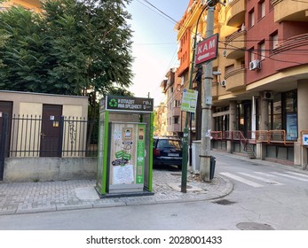 Macedonia, Skopje - August 19, 2021: Plastic Bottle Recycling Machine In Project 