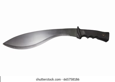 Machete On A White Background. Isolate The Blade. Cold Weapon