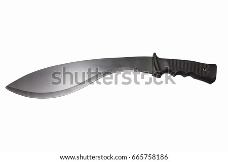 Machete on a white background. Isolate the blade. Cold weapon