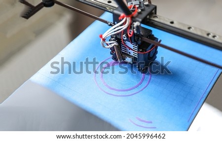 Machine for 3D printing, printer for volumetric printing of parts in a process