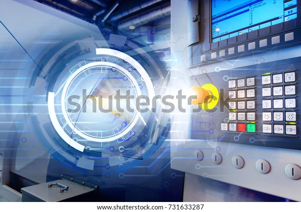 Machine Control Panel Cnc Abstract Graphical Stock Photo 731633287 ...
