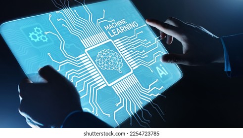 Machine Deep learning algorithms, Artificial intelligence, AI, Automation and modern technology in business as concept.