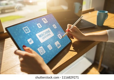 Machine learning, AI - Artificial intelligence, Automation and innovation concept. 
