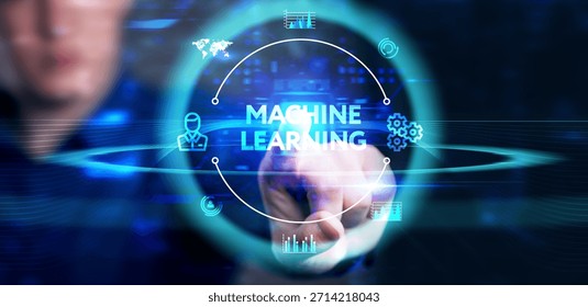 Machine learning artificial intelligence AI concept.