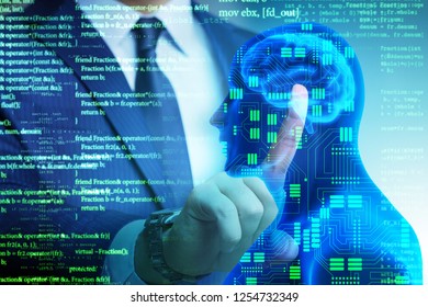 Machine learning concept as modern technology