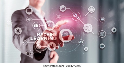 Machine Learning Modern Computer Technologies concept. Artificial intelligence AI