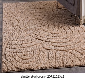 Machine Made Modern Shag Area Rug.