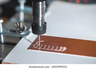 machine with numerical control CNC carries out milling of printed circuit boards, Circuit Engraving, Diy Circuit Boards PCB - Powered by Shutterstock