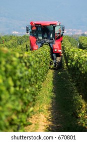 Machine For Picking Up The Wine Grapes