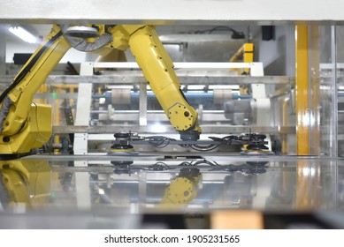 Machine robot automotive working in factory industrial 