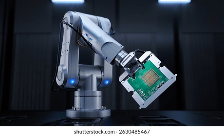 A machine robot with a microchip