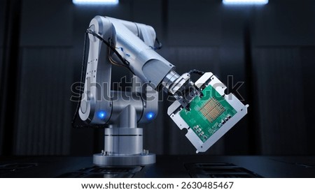 A machine robot with a microchip