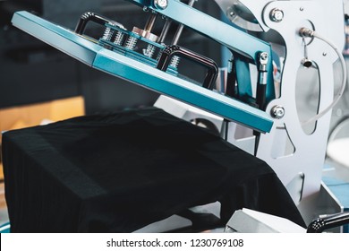 Machine for screen shirt.Heat transfer machine. - Shutterstock ID 1230769108