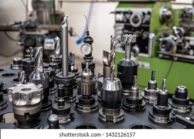 Machine Shop Tools In A Tool Holders