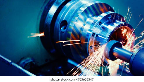machine tool in metal factory with drilling cnc machines - Shutterstock ID 785685547