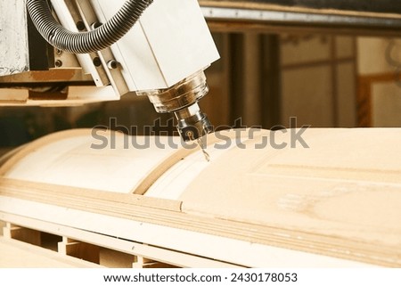 Machine working cnc, woodworking tool, computer numerical control.