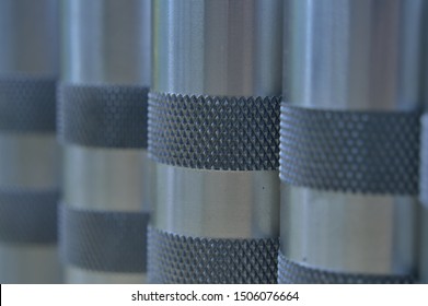 Machined Aluminum Parts With Knurling