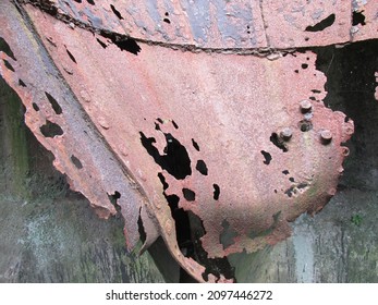 Machinery Rusting Away In An Old Abandoned Industrial Site.