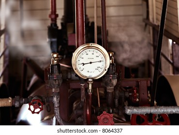 Machinery Under Pressure Gauge Lets Out Steam