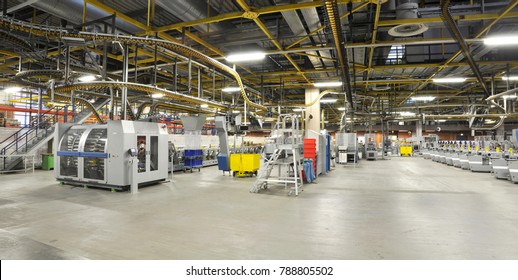 machines of a large printing plant - printing of daily newspapers - Shutterstock ID 788805502