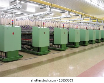 Machines In A Textile Factory